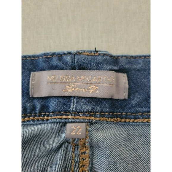 Melissa McCarthy Seven7 Medium Wash Pencil Skinny Jeans Plus Size 22 - Picture 7 of 9